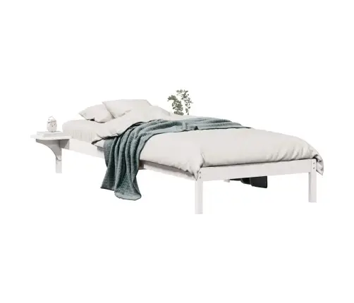 Lovos Rėmas Su Šoninėmis Stalelėmis Balta 80 X 220 Cm