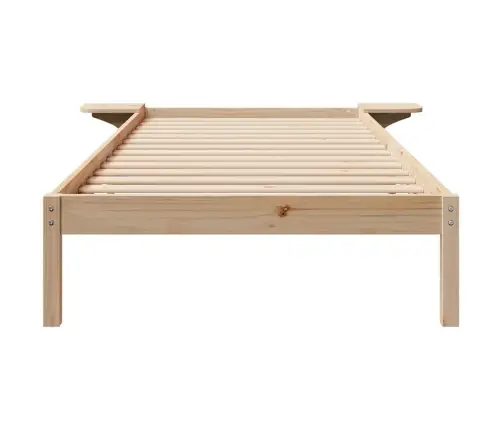 Gultas Rāmja Komplekts Ar Sānu Galdiem Dabiska 90 X 220 Cm Vidaxl