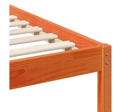 Gultas Rāmja Komplekts Ar Sānu Galdiem Vaks Brūns 140 X 220 Cm Vidaxl