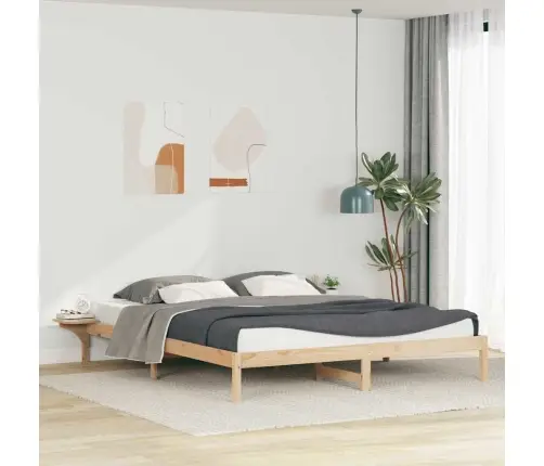 Lovos Rėmas Su Šoninėmis Stalelėmis Natūrali 180 X 220 Cm