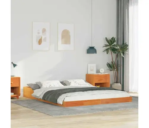 Lovos Rėmas Vaško Ruda 150 X 200 Cm Kietos Pušies Mediena