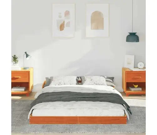 Voodi Raam Vahapruun 120 X 200 Cm Tahke Mänd