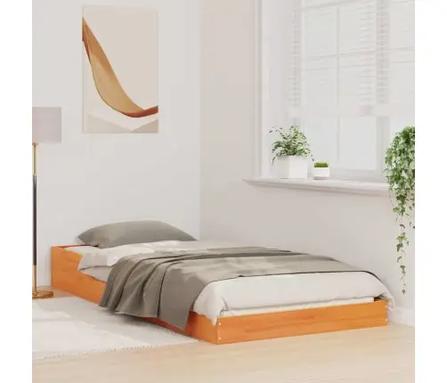 Lovos Rėmas Vaško Ruda 90 X 200 Cm Kietos Pušies Mediena