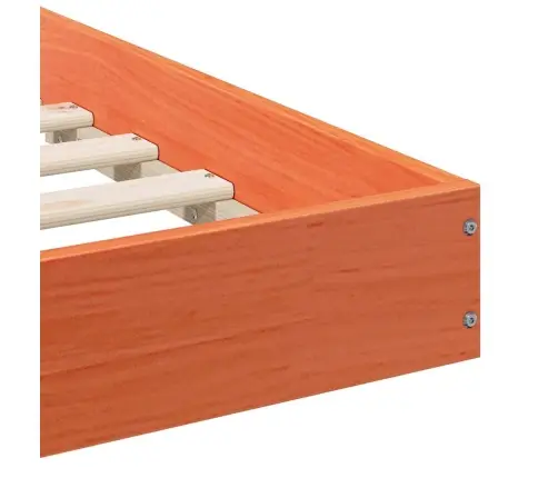 Gultas Rāmis Vaska Brūna 90 X 210 Cm Priedes Masīvkoks Vidaxl