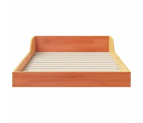 Gultas Rāmis Vaska Brūna 90 X 210 Cm Priedes Masīvkoks Vidaxl