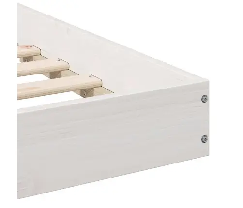 Gultas Rāmis Balta 100 X 210 Cm Priedes Masīvkoks Vidaxl
