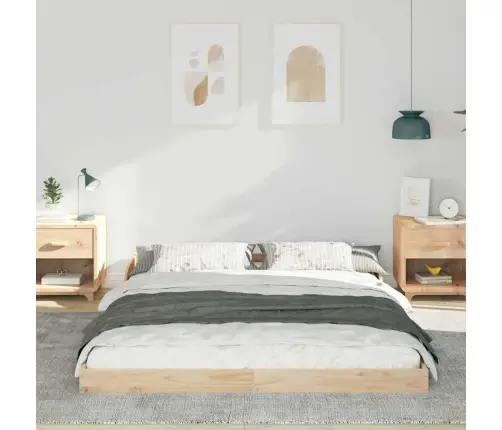 Lovos Rėmas Ruda 160 X 210 Cm Kietos Pušies Mediena