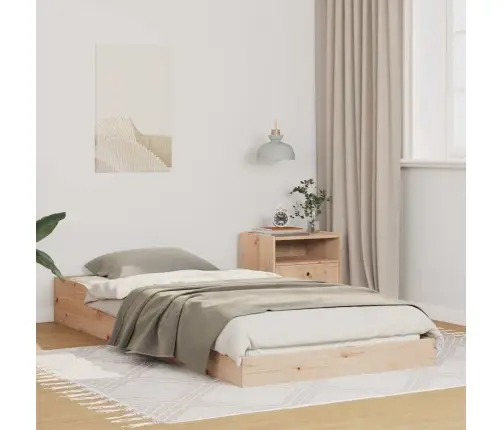 Voodi Raam Pruun 80 X 220 Cm Tahke Mänd