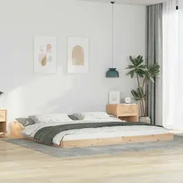 Gultas Rāmis Brūna 180 X 220 Cm Priedes Masīvkoks Vidaxl