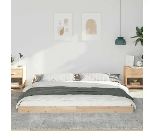 Lovos Rėmas Ruda 200 X 220 Cm Kietos Pušies Mediena