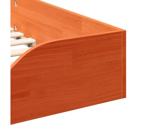 Grīdas Gultas Rāmis Vaska Brūna 100 X 200 Cm Masīvkoka Priede Vidaxl