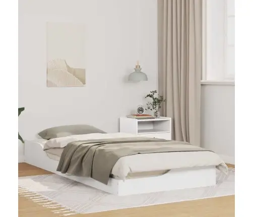 Grīdas Gultas Rāmis Balts 80 X 200 Cm Masīvkoka Priede Vidaxl