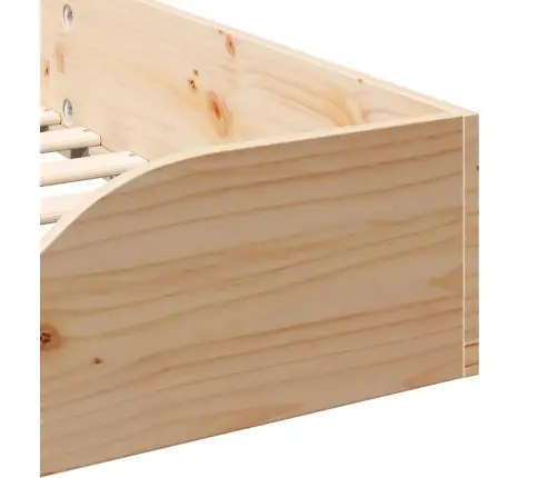 Grīdas Gultas Rāmis Brūna 90 X 190 Cm Masīvkoka Priede Vidaxl