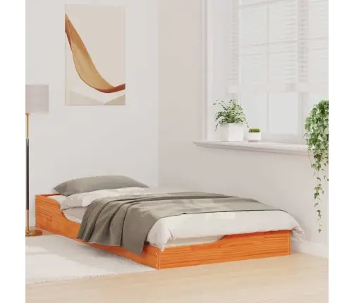 Lovos Rėmas Vaško Ruda 90 X 190 Cm Kietos Pušies Mediena