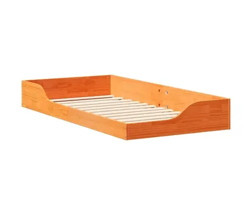 Lovos Rėmas Vaško Ruda 90 X 190 Cm Kietos Pušies Mediena