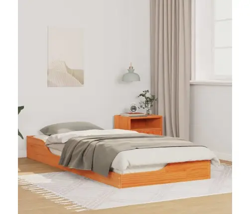 Voodi Raam Vahapruun 80 X 210 Cm Tahke Mänd