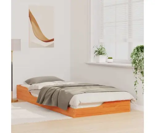 Voodi Raam Vahapruun 80 X 210 Cm Tahke Mänd