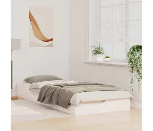 Grīdas Gultas Rāmis Balts 80 X 220 Cm Koks Vidaxl