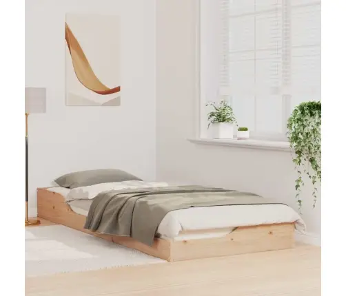 Lovos Rėmas Ruda 90 X 220 Cm Kietos Pušies Mediena