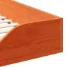 Grīdas Gultas Rāmis Vaska Brūna 90 X 220 Cm Masīvkoka Priede Vidaxl