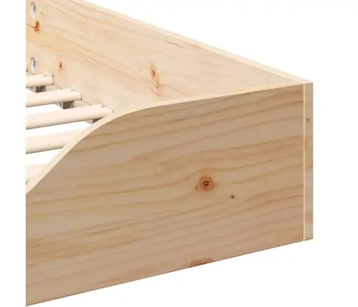 Grīdas Gultas Rāmis Brūna 100 X 220 Cm Masīvkoka Priede Vidaxl