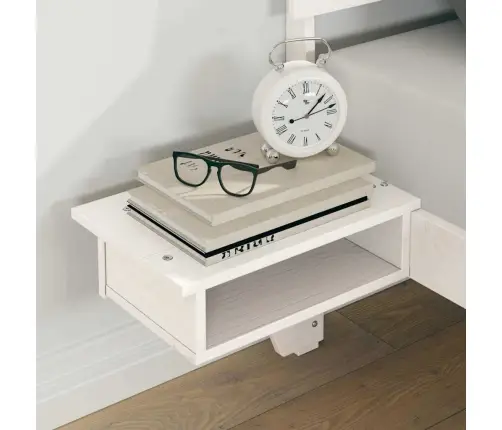 Voodi Raam Peaga Valge 180 X 200 Cm Tahke Mänd