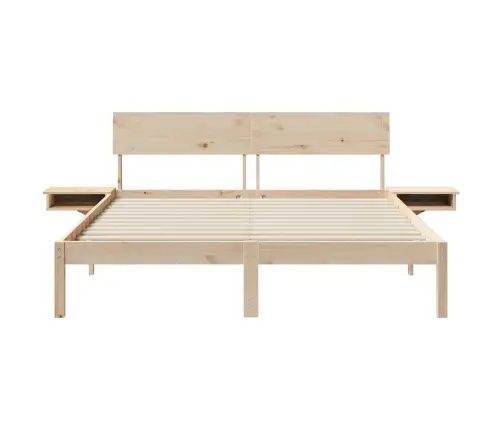 Lovos Rėmas Ruda 150 X 200 Cm Kietos Pušies Mediena