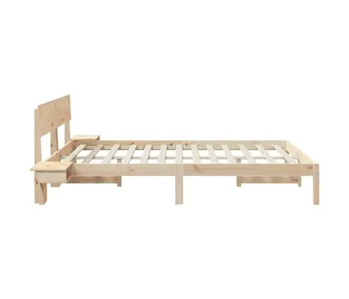 Lovos Rėmas Ruda 150 X 200 Cm Kietos Pušies Mediena