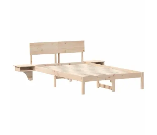 Gultas Rāmis Ar Naktsgaldiņiem Brūna 120 X 200 Cm Vidaxl