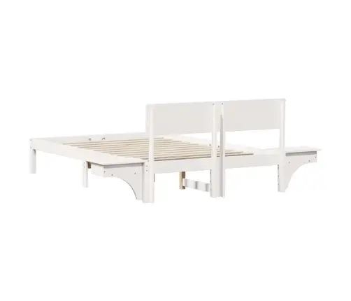 Gultas Rāmis Ar Naktsgaldiņiem Balts 120 X 200 Cm Vidaxl