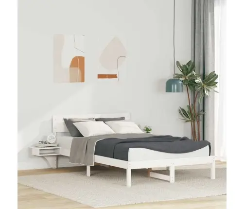 Lovos Rėmas Balta 140 X 190 Cm Kietos Pušies Mediena