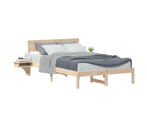 Gultas Rāmis Ar Naktsgaldiņiem Brūna 120 X 190 Cm Vidaxl