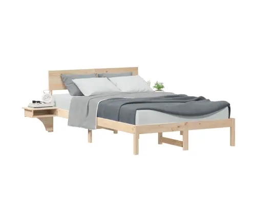 Gultas Rāmis Ar Naktsgaldiņiem Brūna 120 X 190 Cm Vidaxl