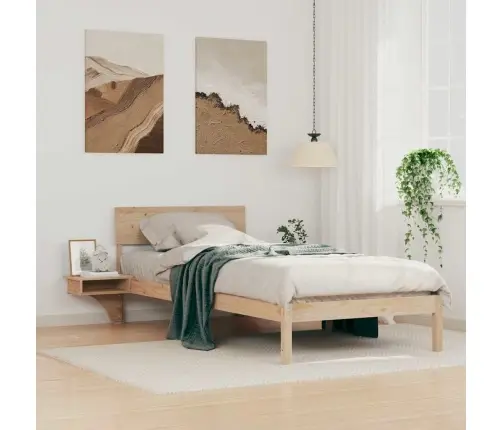 Gultas Rāmis Ar Naktsgaldiņiem Brūna 90 X 200 Cm Vidaxl