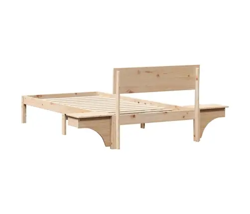 Gultas Rāmis Ar Naktsgaldiņiem Brūna 90 X 200 Cm Vidaxl