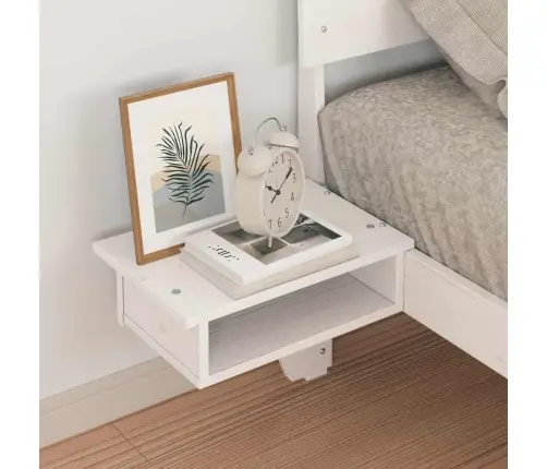 Lovos Rėmas Balta 90 X 200 Cm Kietos Pušies Mediena