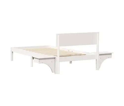 Lovos Rėmas Balta 90 X 200 Cm Kietos Pušies Mediena