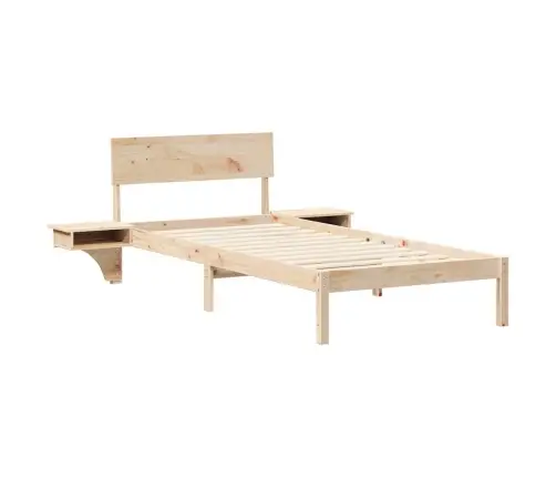 Gultas Rāmis Ar Naktsgaldiņiem Brūna 80 X 200 Cm Vidaxl