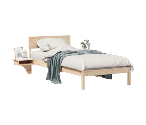 Gultas Rāmis Ar Naktsgaldiņiem Brūna 80 X 200 Cm Vidaxl