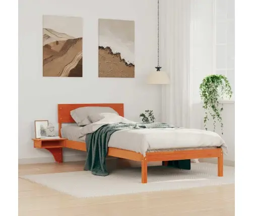 Voodi Raam Peaga Vahapruun 80 X 200 Cm Tahke Mänd