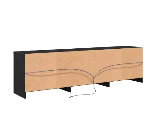 Televizora Skapīša Melna 182 X 34 X 50 Cm Inženierijas Koks Vidaxl