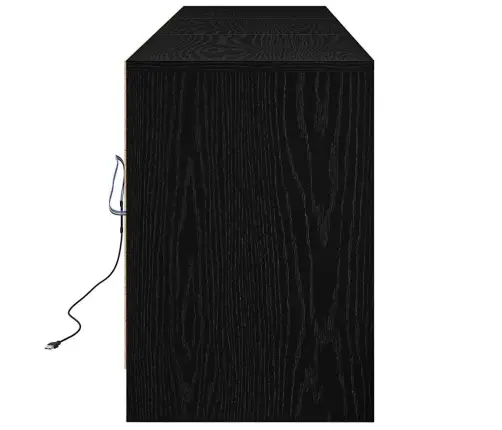 Televizora Skapīša Melna 182 X 34 X 50 Cm Inženierijas Koks Vidaxl