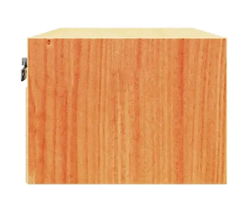 Sienā Piestiprināts Naktsgaldiņš Ar Atvilktni 2 Pcs Vaska Brūna Vidaxl