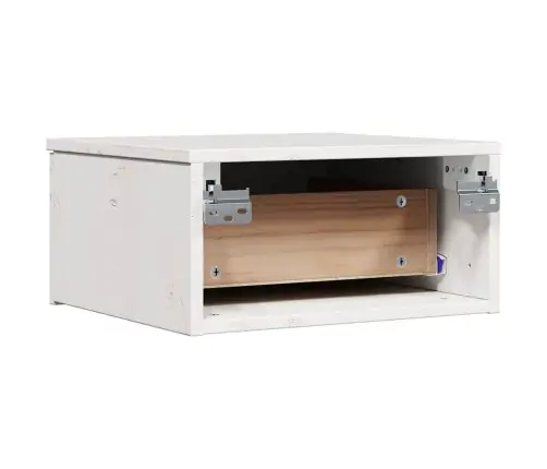 Naktinis Staliukas Balta 37 X 35 X 18,5 Cm Pušies Masyvas