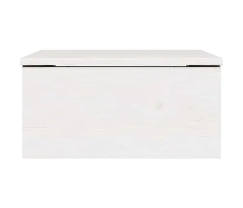 Naktinis Staliukas Balta 37 X 35 X 18,5 Cm Pušies Masyvas