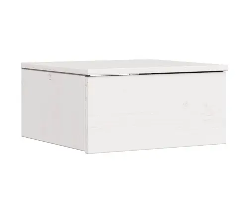 Naktinis Staliukas Balta 37 X 35 X 18,5 Cm Pušies Masyvas