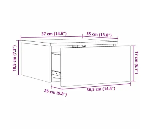Naktinis Staliukas Balta 37 X 35 X 18,5 Cm Pušies Masyvas