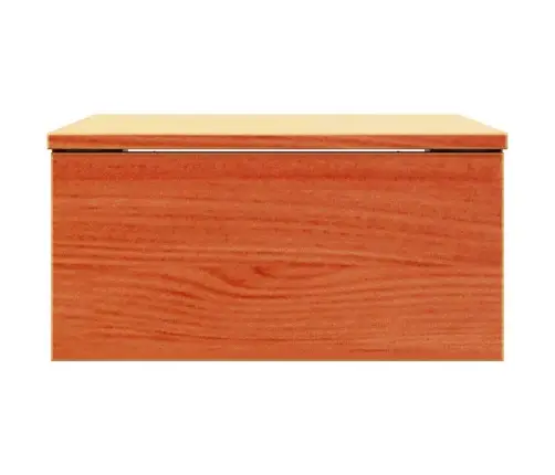 Sienā Piestiprināts Naktsgaldiņš Vaska Brūna 37 X 35 X 18.5 Cm Vidaxl