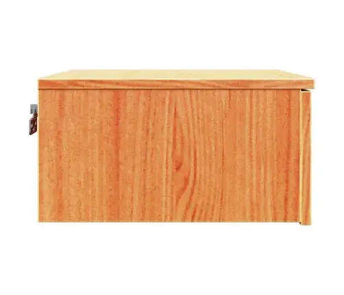 Sienā Piestiprināts Naktsgaldiņš Ar Atvilktni 2 Pcs Vaska Brūna Vidaxl