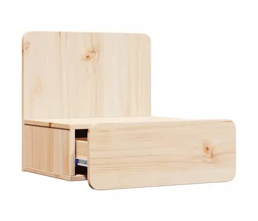 Naktinis Staliukas 2 Pcs Ruda 44 X 32.5 X 40 Cm Pušies Masyvas